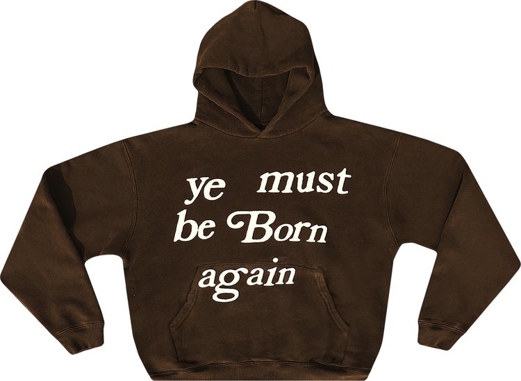 Cactus Plant Flea Market Born Again Hooded Sweatshirt With Pocket Brown