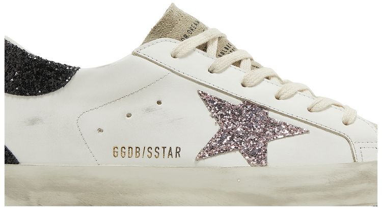Golden Goose Wmns Superstar White Mauve Pink Glitter