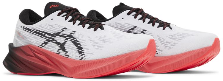 Asics Novablast 3 White Black Electric Red