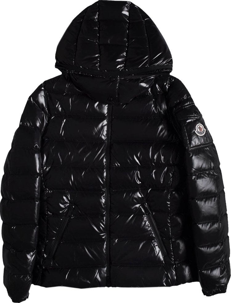 Moncler Bady Hooded Shiny Full Zip Jacket 'Black'