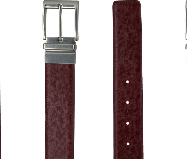 Bottega Veneta Smooth Leather Belt Bordeaux