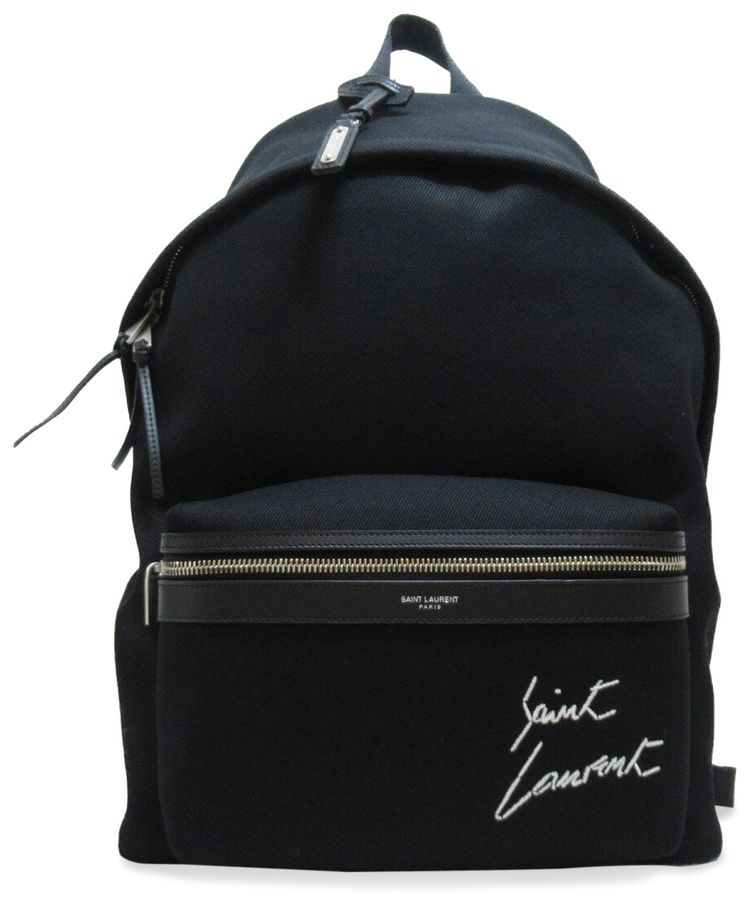 Saint Laurent City Backpack Signature Black