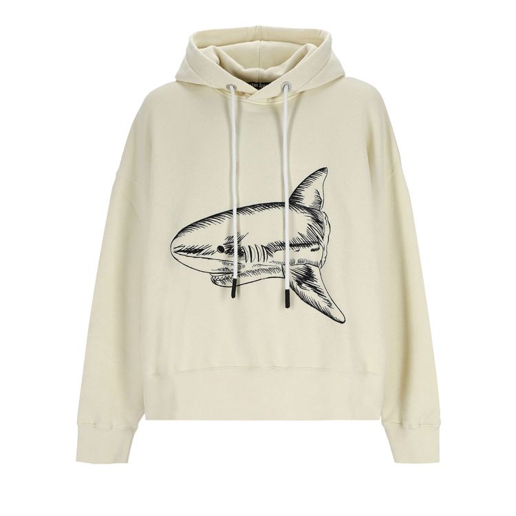 Palm Angels Split Shark Hoodie Butter