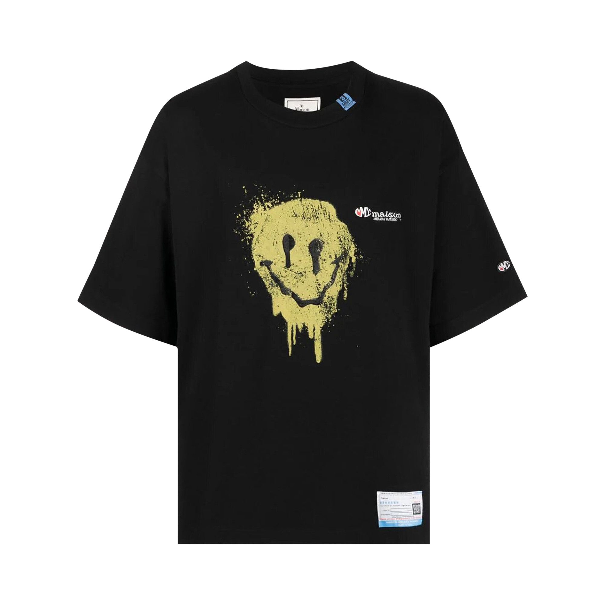 MIHARA YASUHIRO 国内買付 Smily Face Printed T-shirt Buy Maison Mihara Yasuhiro men smily face printed distressed