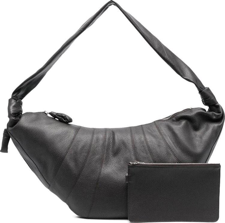 Lemaire Leather Large Croissant Bag 'Dark Chocolate'