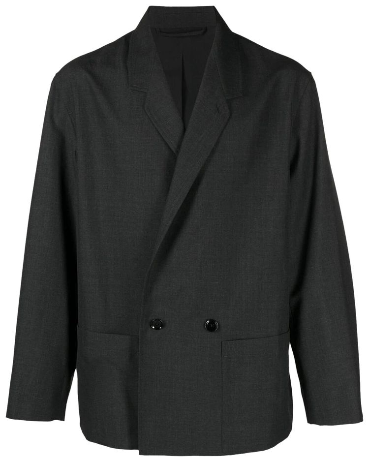 Lemaire Workwear Double Breasted Jacket Caviar