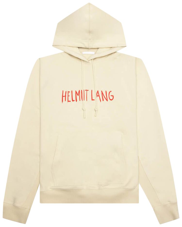 Helmut Lang Scribble Logo Hoodie Stone