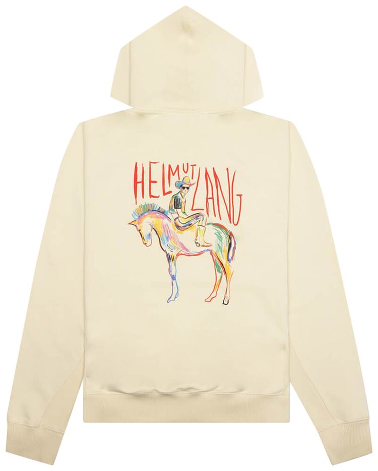 Helmut Lang Scribble Logo Hoodie Stone