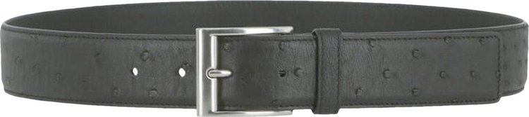 Bottega Veneta Leather Belt 'Black/Silver'
