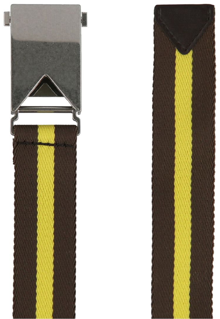 Bottega Veneta Two Tone Stripe Belt Fondant