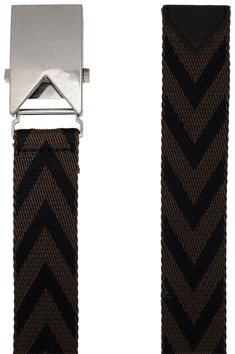 Bottega Veneta Chevron Buckle Belt Fondant