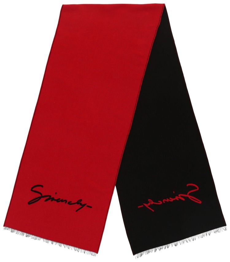 Givenchy Signature Logo Scarf BlackRed