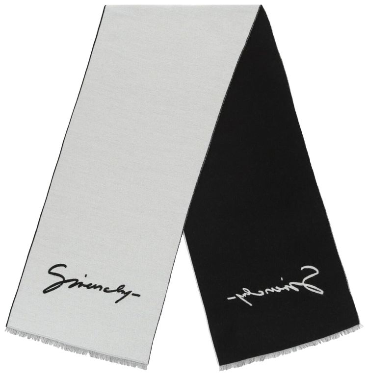Givenchy Signature Logo Scarf BlackWhite