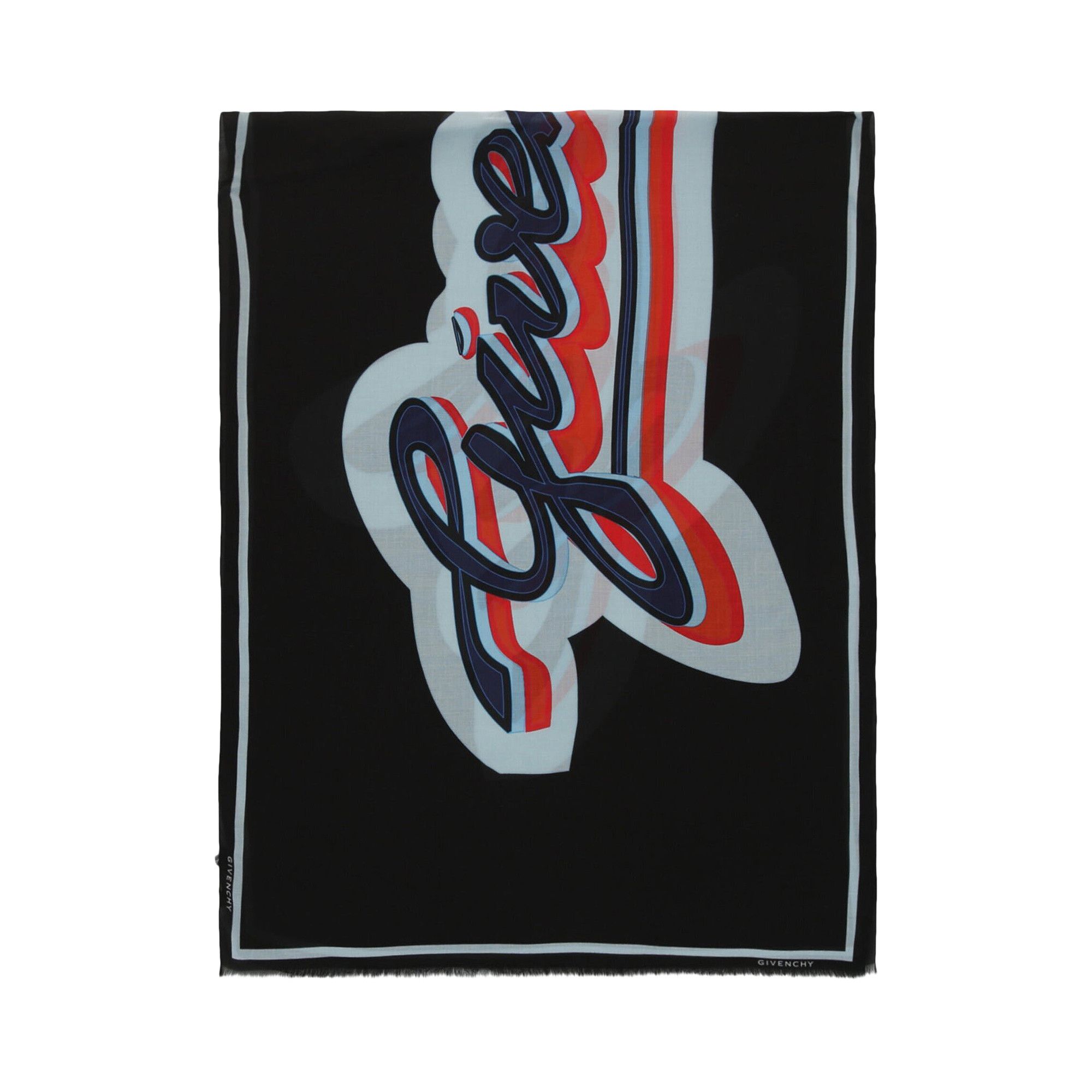 Buy Givenchy Retro Logo Scarf 'Black' - GV7018 SM829 1 | GOAT