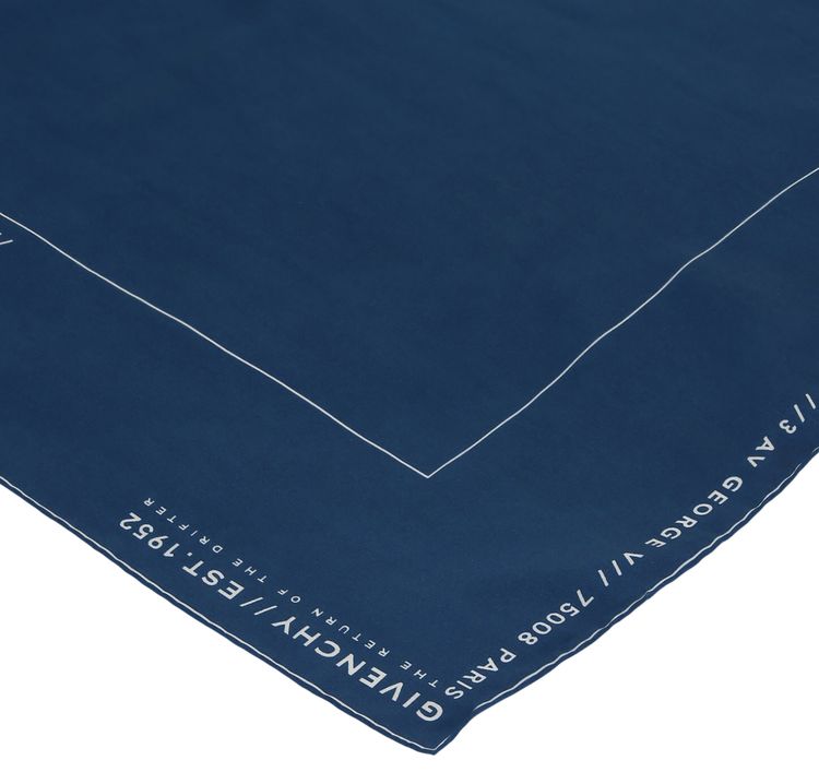 Givenchy Address Logo Scarf Navy