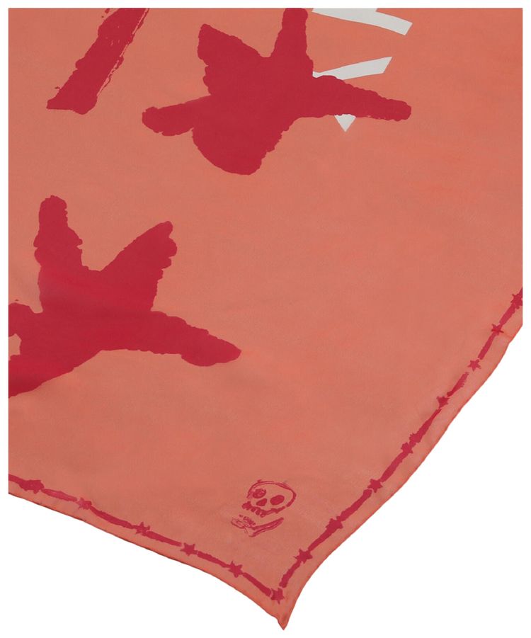 Givenchy New Artwork Print Scarf Salmon