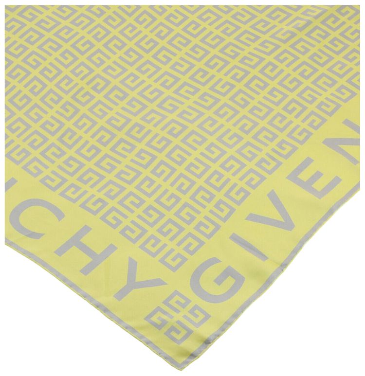 Givenchy 4G Monogram Printed Scarf Fluo Yellow