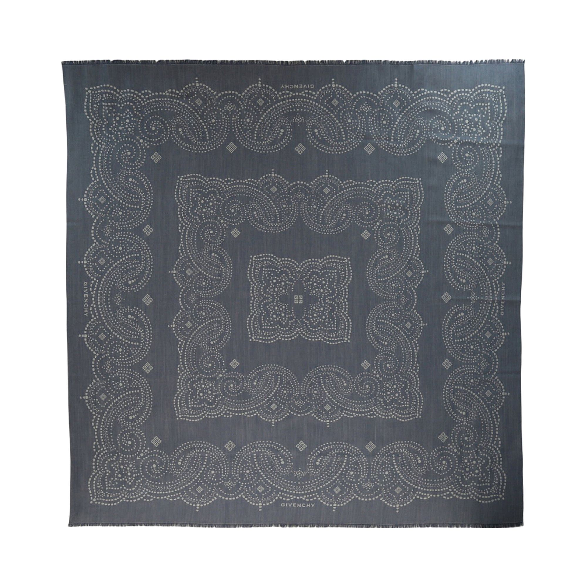 Buy Givenchy Bandana Pattern Woven Shawl 'Steel/Blue
