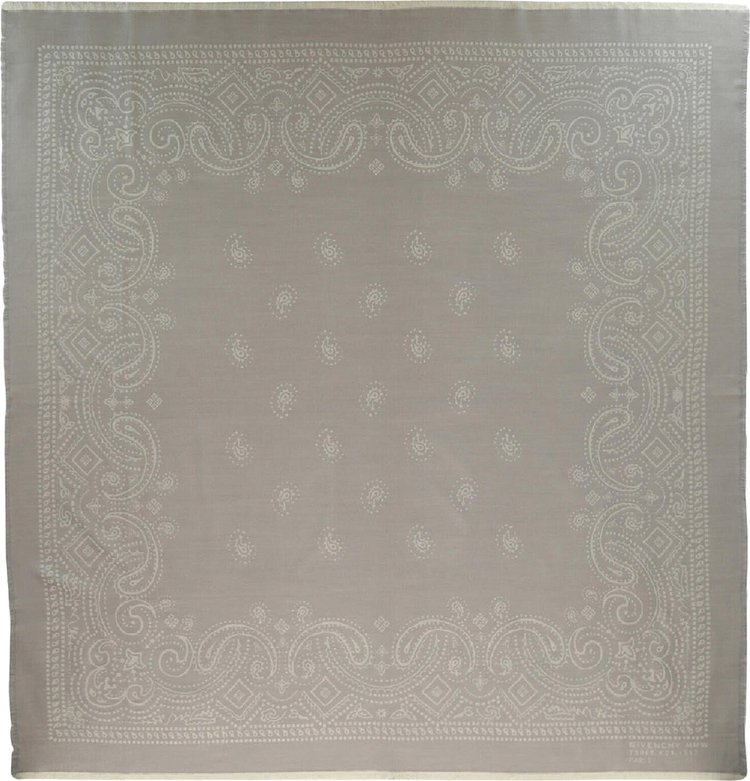 Givenchy Bandana Pattern Woven Shawl 'Grey/White'