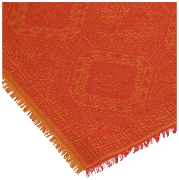 Givenchy Patchwork Woven Shawl RedOrange