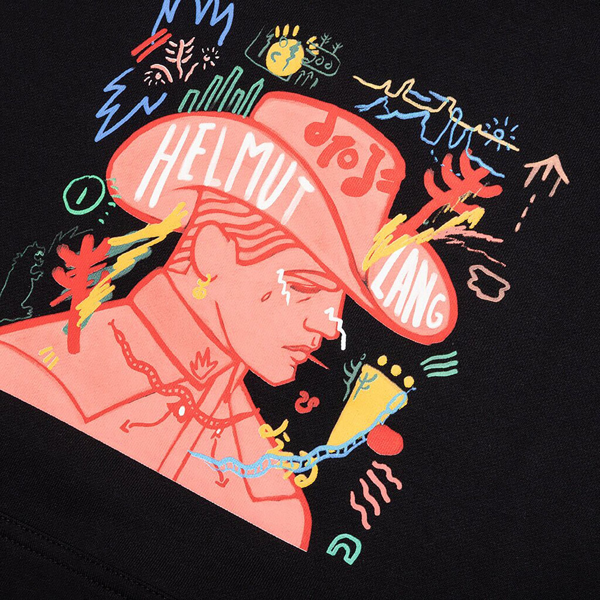 Buy Helmut Lang Scribble Logo Hoodie 'Black' - N06HM532 001 BLAC