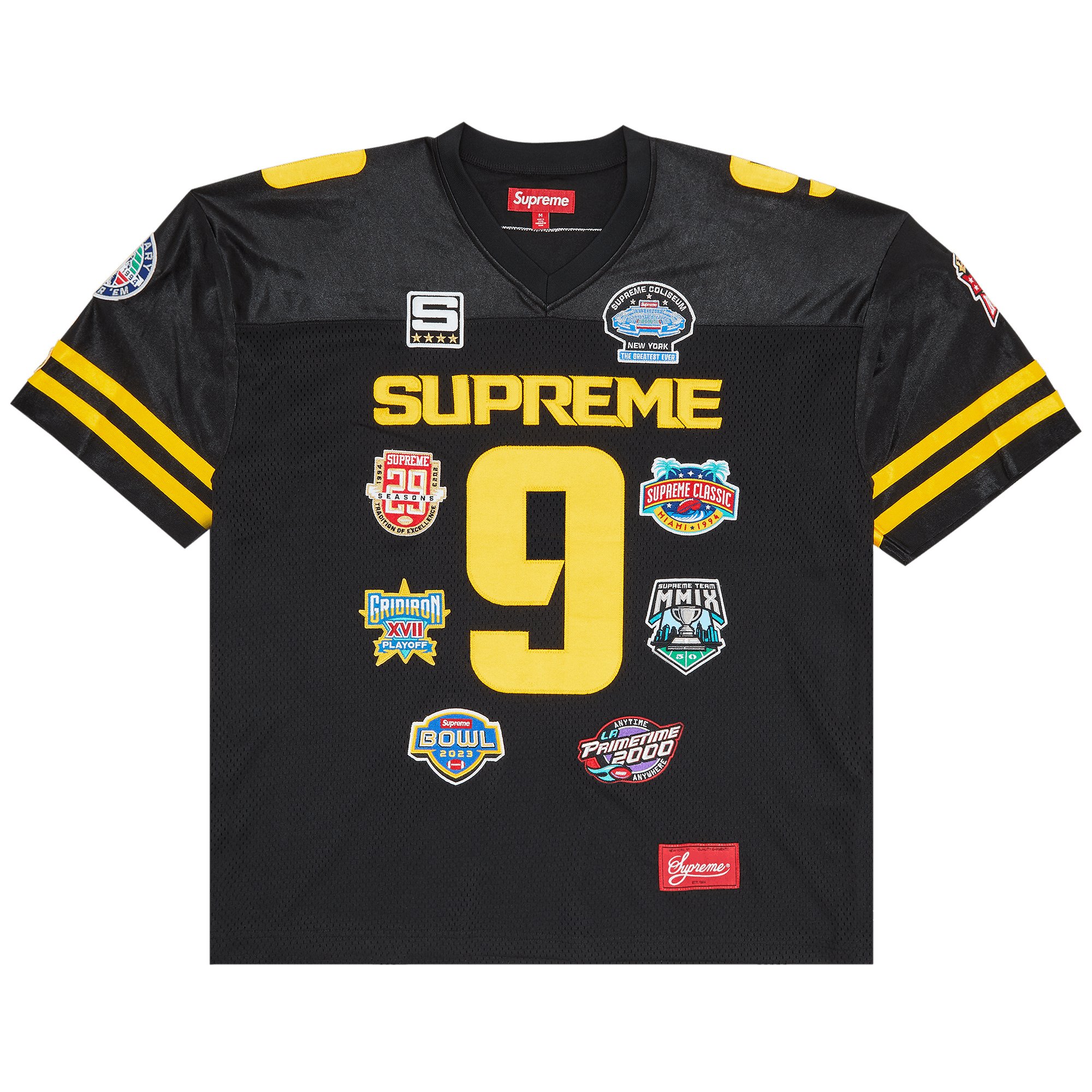 Supreme Championships Embroidered Football Jersey 'Black'