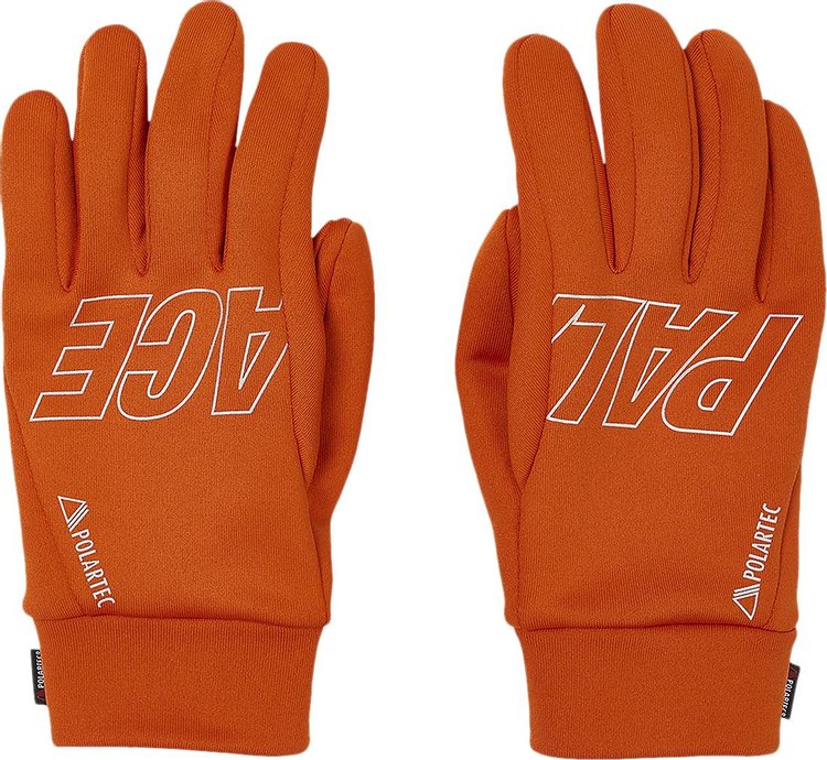Palace Polartec Powerstretch Gloves 'Orange'