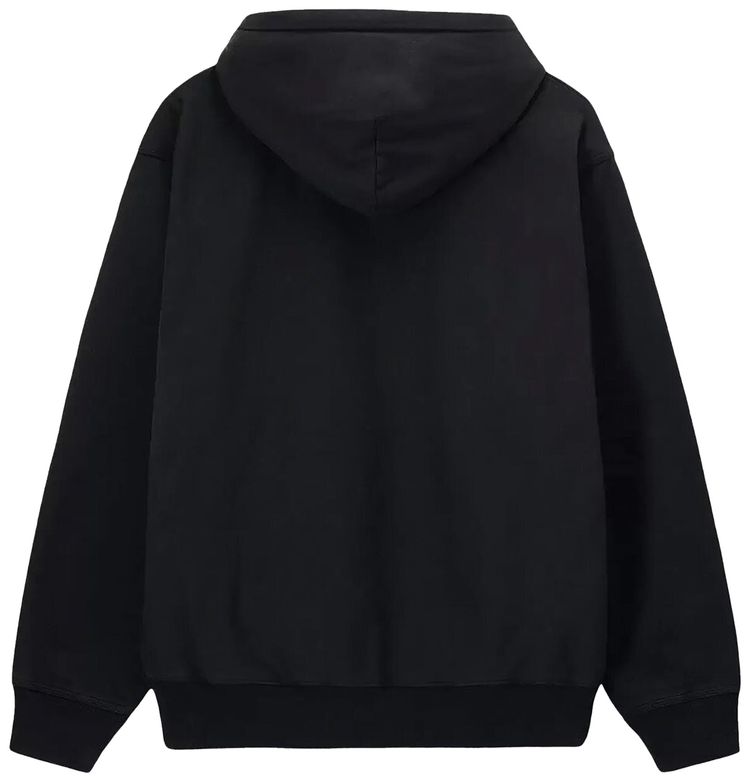 Stussy Stock Logo Hoodie Washed Black