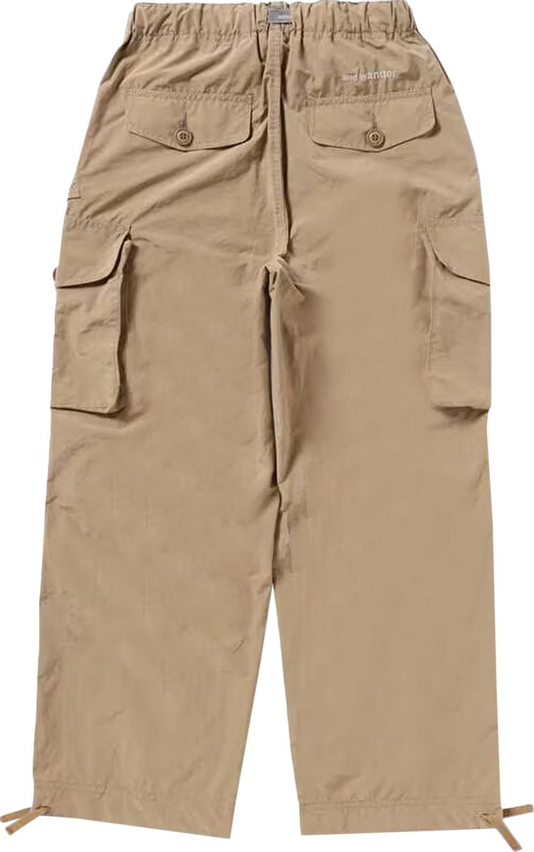 And Wander Oversized Cargo Pants Beige