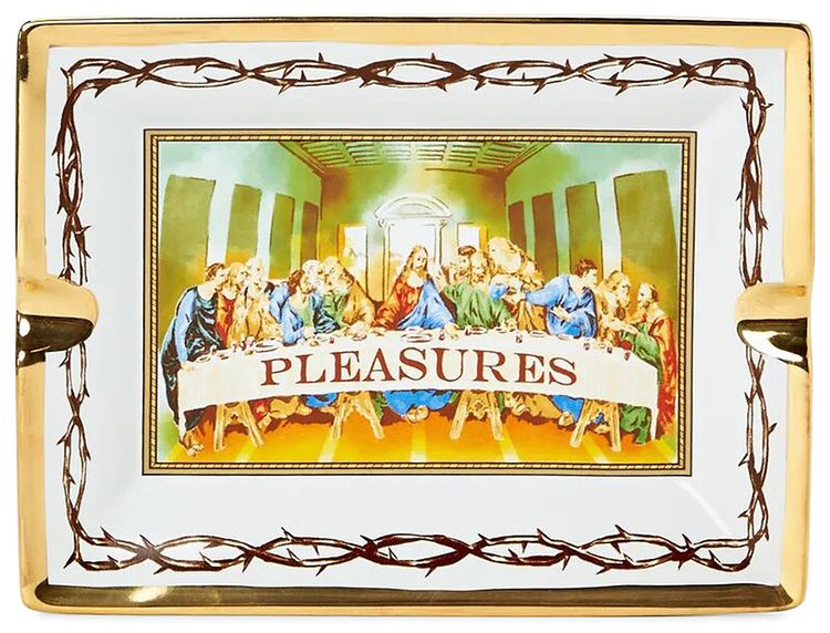 Pleasures Supper Ceramic Tray White