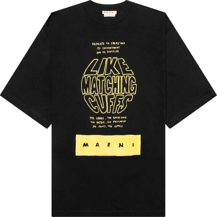 Marni Slogan Print T-Shirt 'Black'