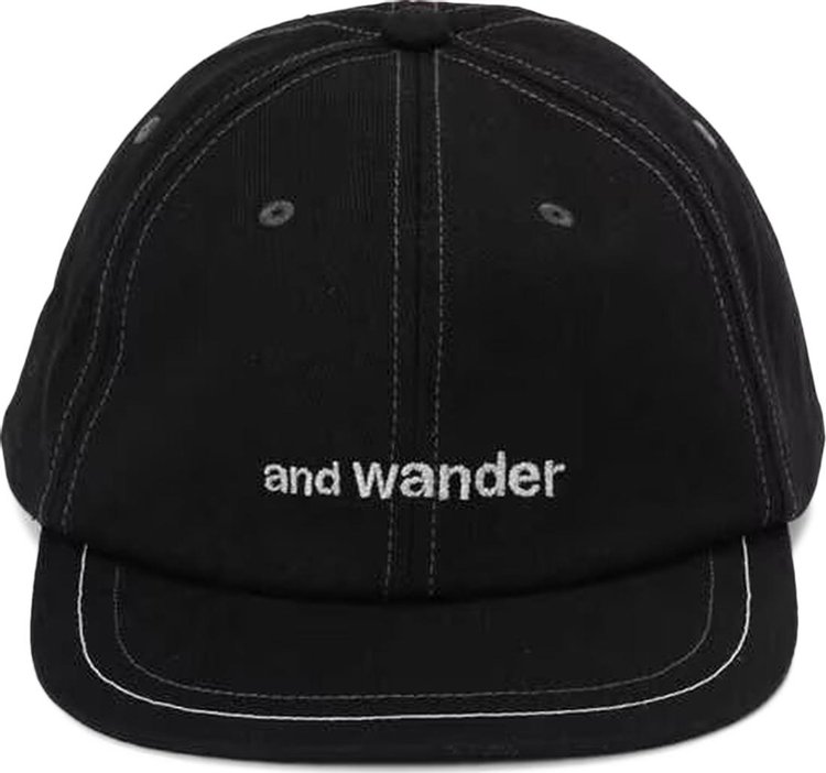 And Wander Twill Cap Black