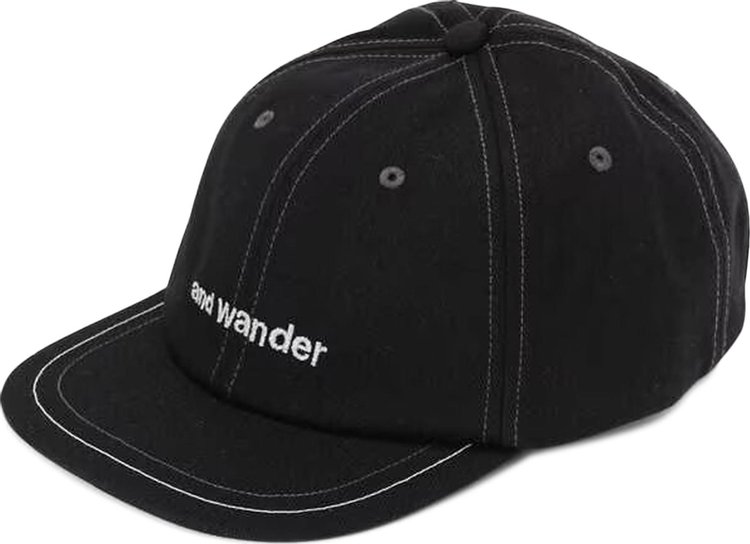 And Wander Twill Cap Black