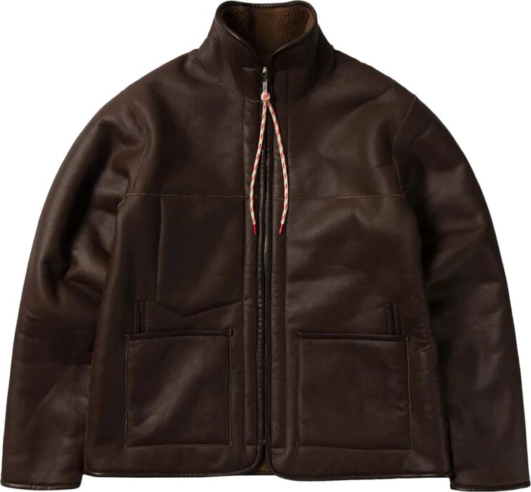 Aries Tech Sheepskin Jacket Brown