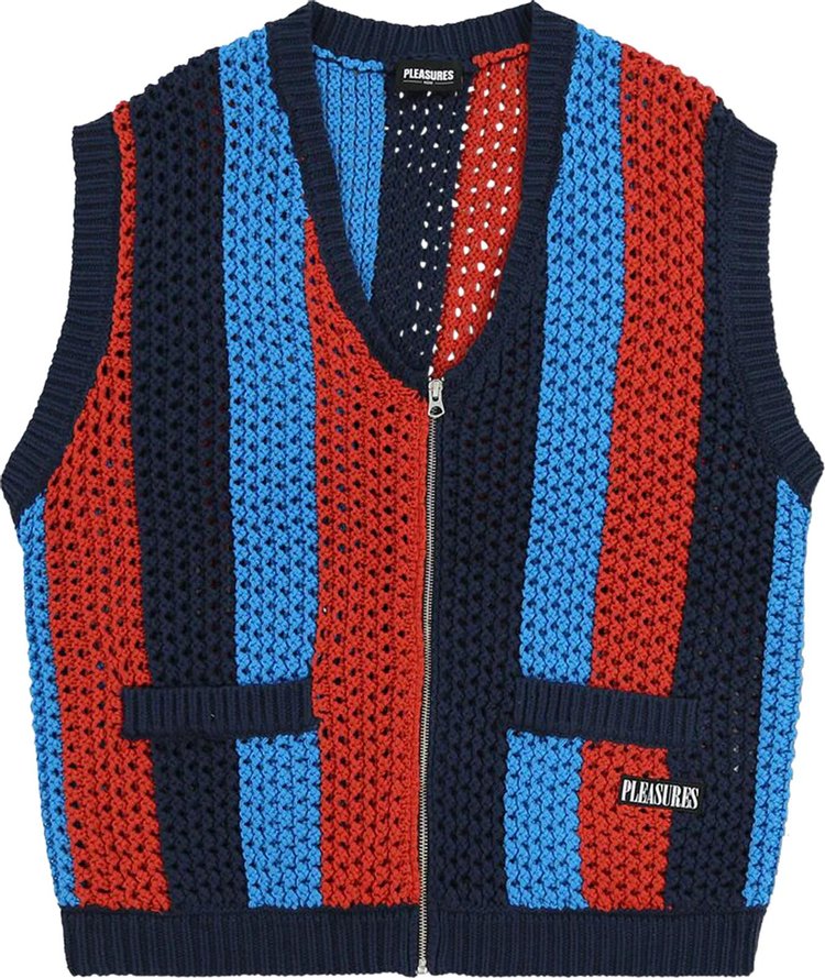 Pleasures Hombre Cardigan Vest Multicolor