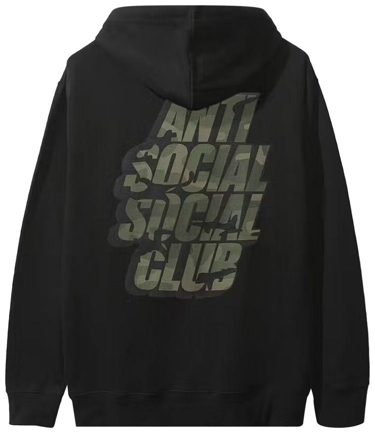 Anti Social Social Club Blocked Hoodie BlackGreen Camo
