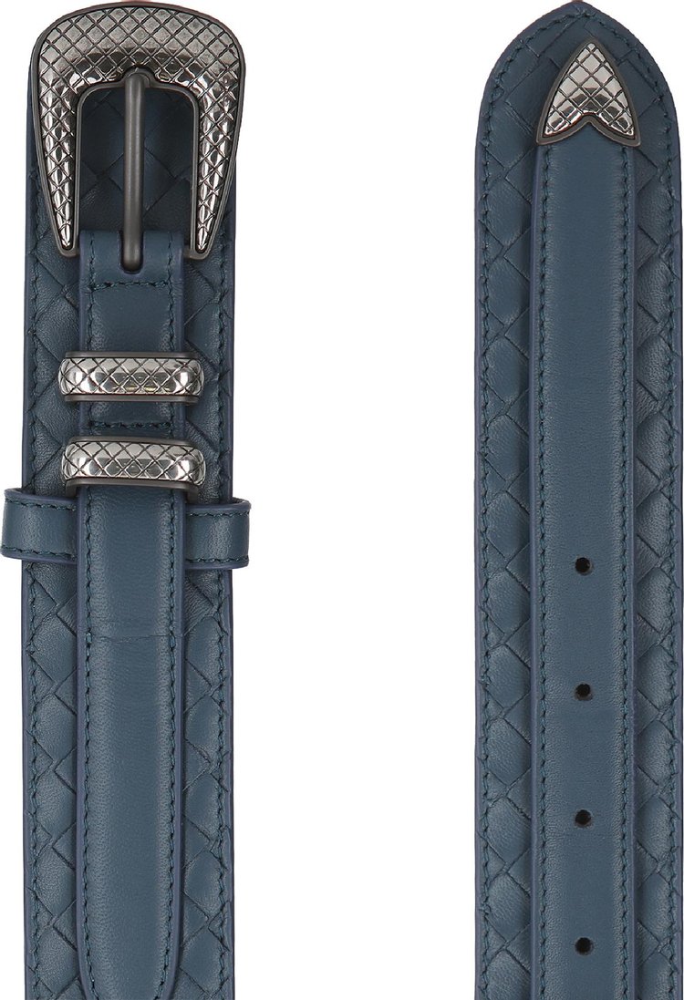 Bottega Veneta Intrecciato Belt Denim