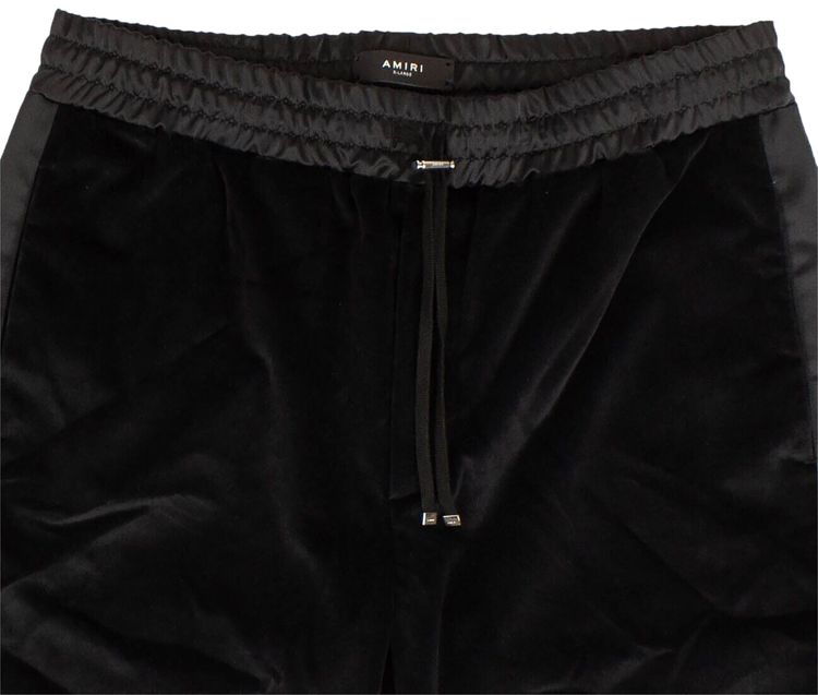 Amiri Velvet Satin Shorts Black