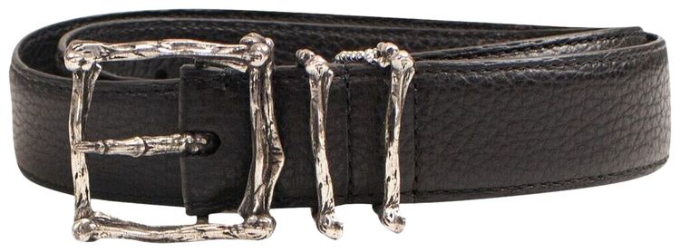 Amiri Molded Calf Bones Belt Black