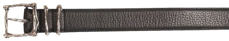 Amiri Molded Calf Bones Belt Black