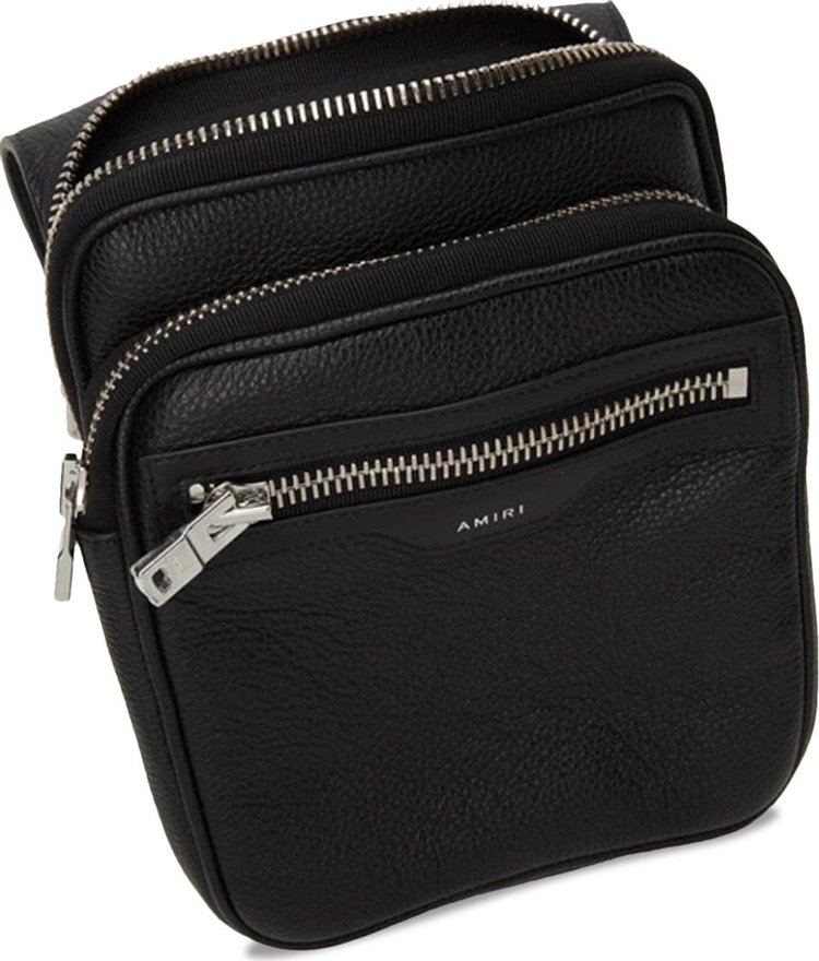 Amiri Pebbled Hip Pouch Black