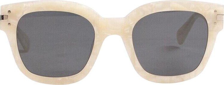 Amiri Aviator Logo Sunglasses 'Beige/Black'