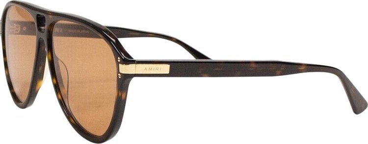 Amiri Aviator Logo Sunglasses Tortoise BrownOrange