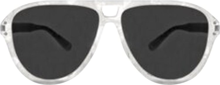 Amiri Aviator Logo Sunglasses 'White'
