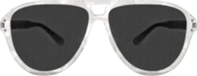 Amiri Aviator Logo Sunglasses White