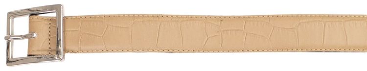 Amiri Embossed Croc Buckle Belt Beige