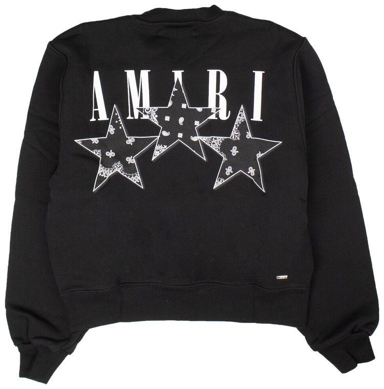 Amiri Bandana Stars Crewneck Black