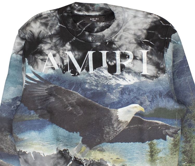 Amiri Eagle Bleach Out Crewneck Multicolor