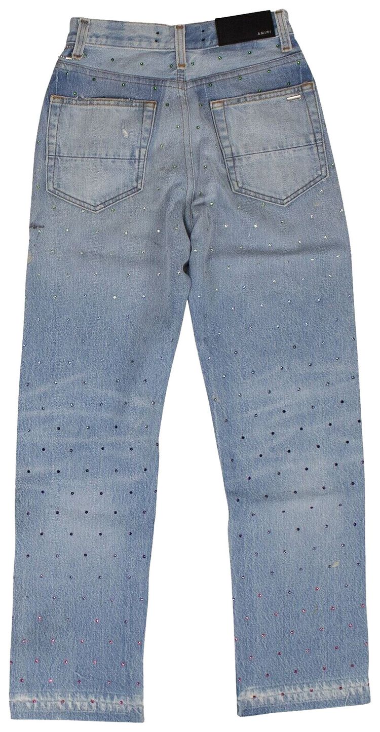 Amiri Gradient Crystal Recon Denim Jeans Blue