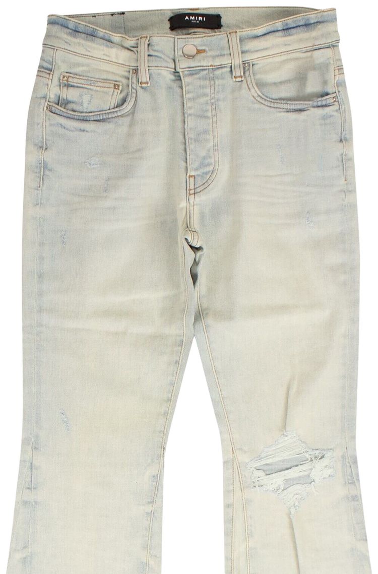 Amiri Flare Broken Jeans Blue